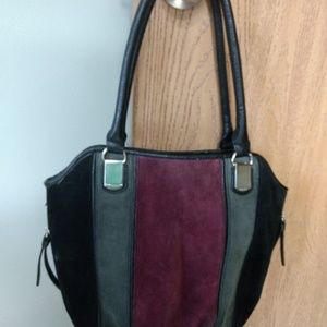 Tignanello Two Tone Suede Purse